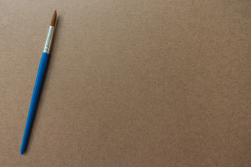 paintbrush,Wooden wall for background image