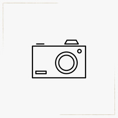 photo camera line icon