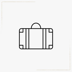 suitcase line icon