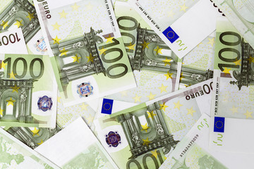 background of money, bills in euro currency