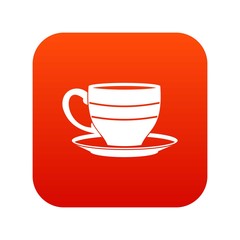 Cup icon digital red