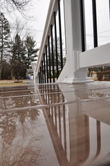 Reflection of railing
