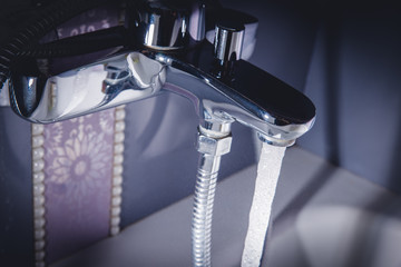 opened water tap