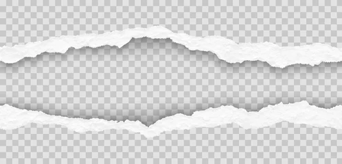 Fotobehang seamless torn paper edges, vector illustration © schab