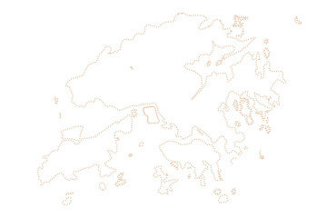 Hongkong Map. Vector Illustration