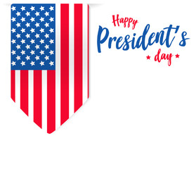 Happy president's day vector background or banner graphic