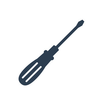 screwdriver icon on white background.