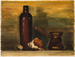 oil painting, still life