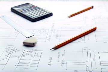 plan - drawing on the table