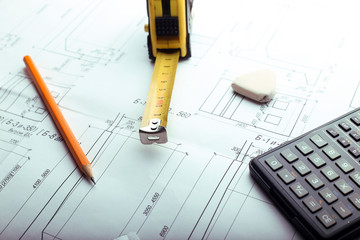 plan - drawing on the table