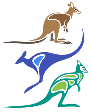 Stylized Animals - Wallabies