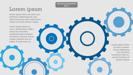 Gears mechanical concept, infographic, abstract background, vector illustration