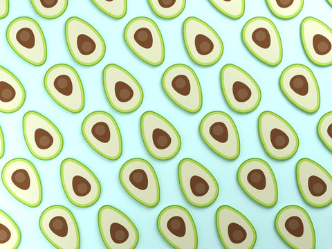 Colorful avocado food background
