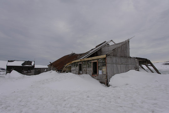Old whaling station on Deception island