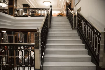 Foto auf Acrylglas Treppen Weiße elegante Treppe
