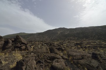 Paesaggio vulcanico del versante nord dell'Etna