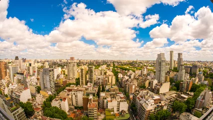 Fototapete Rund View of the skyline of Buenos Aires on a cloudy day  © Spectral-Design