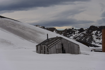 Old whaling station on Deception island