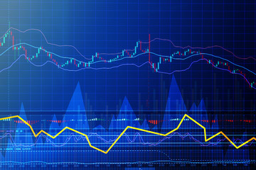 Candle stick graph chart of stock market investment trading   business financail background concept