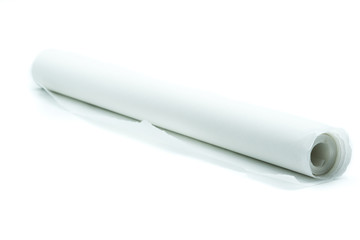 Butterbrotpapier brotpapier backpapier  isoliert freigestellt auf weißen Hintergrund, Freisteller

