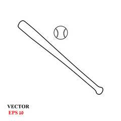 baseball bat. vector illustration