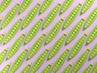 Green beans colorful food background