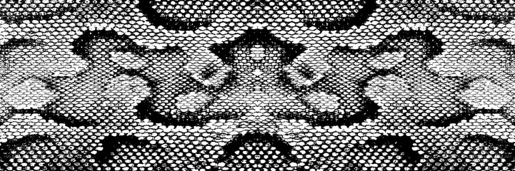 Print skin snake texture pattern boa black white