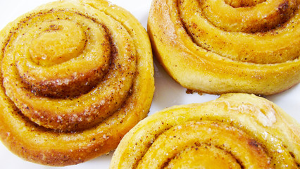 Delicious homemade cinnamon buns.
