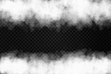 Vector realistic isolated smoke effect for decoration and covering on the transparent background.