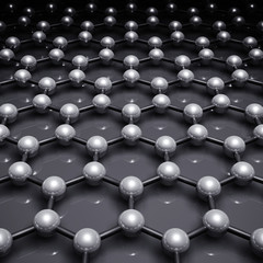 Hexagonal atom lattice. Square 3d