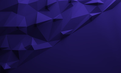 Dark blue triangular lowpoly background