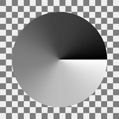 Circular monochrome gradation gray color gradient from black to white, vector black and white spectrum pattern circle, gradation of gray color