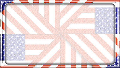 Stock Illustration - Rectangle Empty Background For American Holidays, 3D, Template for American Holidays.