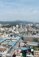 Obraz premium Widok na Seul, Korea.