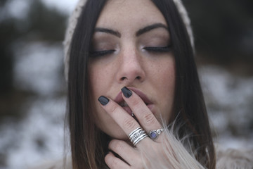 girl snow
