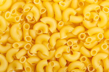 Closeup of Uncooked Italian Pasta - Elbow Macaroni