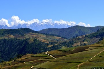 Fototapeta na wymiar snow mountain in Yunnan Shangri-La