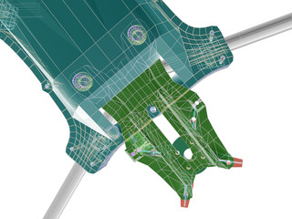 3d structure. Abstract 3D render.