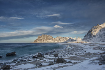 winter at Utakleiv in Lofoten