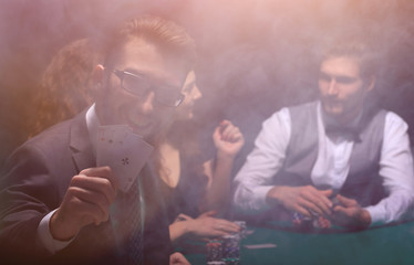 background image. game of poker.