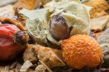 Herbal Tea Mixture, Alternate Medicine  Macro 