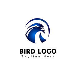 circle Head Eagle art logo