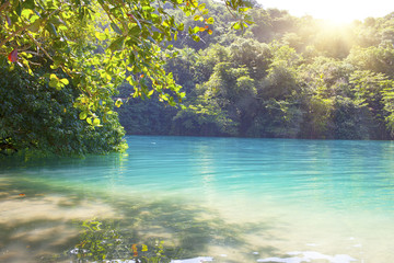 Blue lagoon on Jamaica