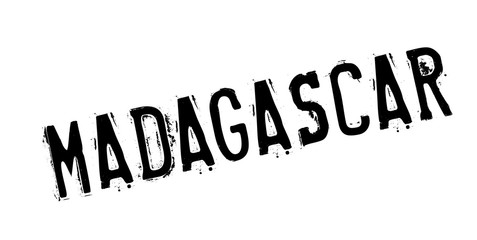 Madagascar rubber stamp. Grunge design with dust scratches. Effects can be easily removed for a clean, crisp look. Color is easily changed.