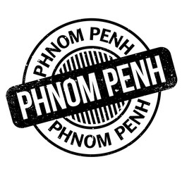 Phnom Penh rubber stamp. Grunge design with dust scratches. Effects can be easily removed for a clean, crisp look. Color is easily changed.