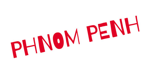 Phnom Penh rubber stamp. Grunge design with dust scratches. Effects can be easily removed for a clean, crisp look. Color is easily changed.