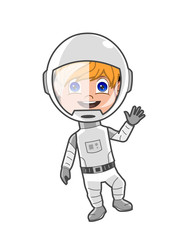 boy in space suit