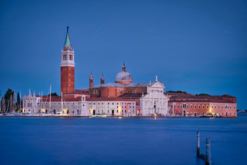 Fototapeta premium Chiesa di San Giorgio Maggiore & Night Lights