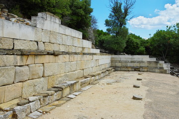 Ruins of ancient Stagira, Greece. Antique colony of the 7th century BC. Ruined in the fourth...