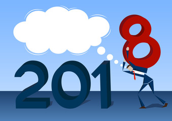 Business concept. The loads that 2018 will bring